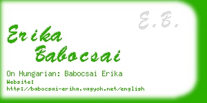 erika babocsai business card